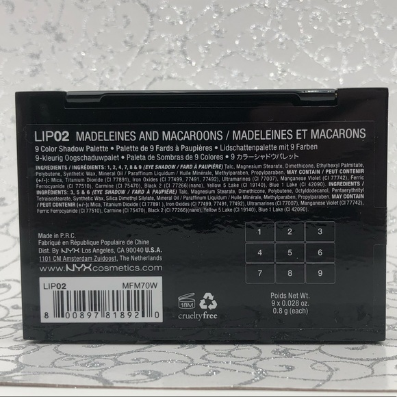 NYX Professional Love in Paris 9 Color Eyeshadow - Picture 2 of 2